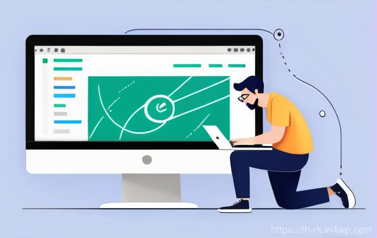 자바스크립트 성능 분석을 위한 프로파일링 도구 - **Prompt:** A modern, minimalistic user looking frustrated, leaning close to a computer screen displ...