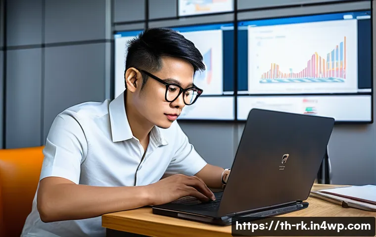 자바스크립트 성능 최적화를 위한 모바일 최적화 기법 - A modern mobile developer workspace in Bangkok, Thailand, showing a young Thai programmer optimizing...