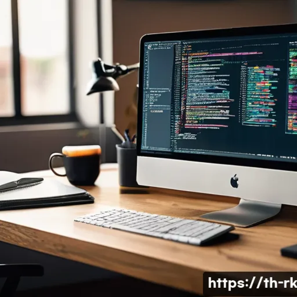 자바스크립트 성능 향상을 위한 최적화 프레임워크 비교 - A modern web developer’s workspace showing a high-resolution computer screen displaying complex Java...