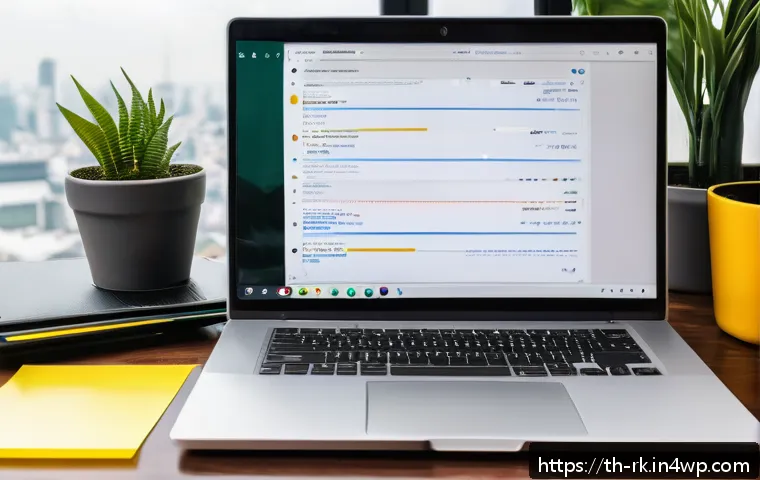 자바스크립트 비동기 로딩 성능 향상 방법 - A modern web developer workspace showing a laptop screen with code editor open displaying JavaScript...